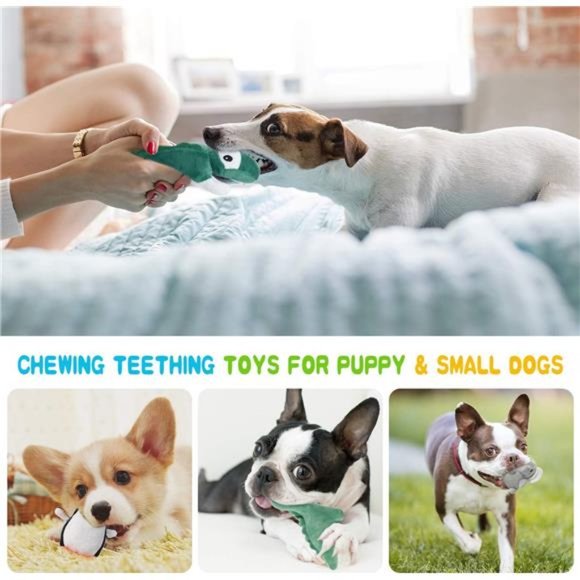Squeaky Dog Toys for Puppy Small Medium Dogs, Stuffed Samll Dog Toys Bulk - Picture 2 of 7